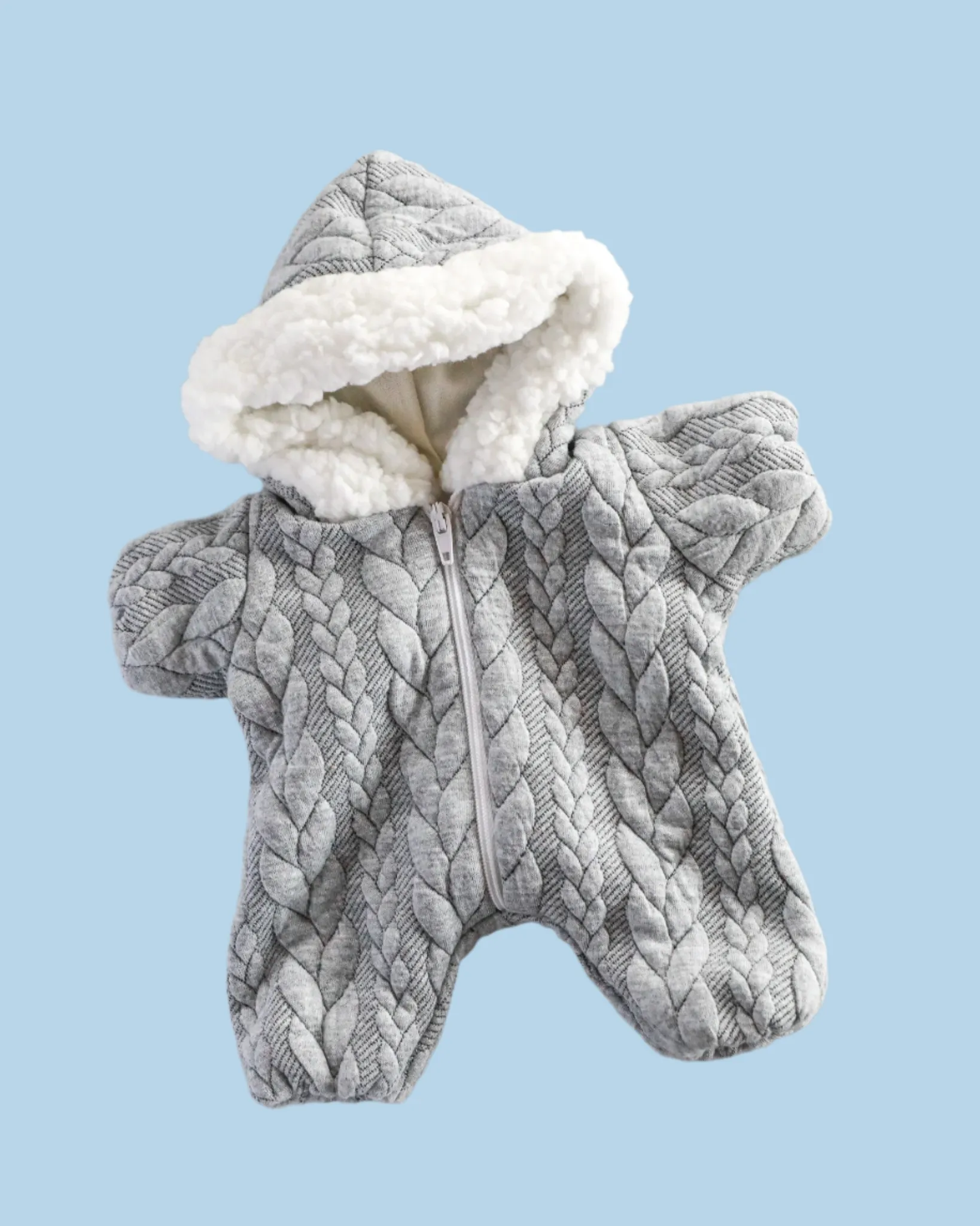 Minikane Doll Clothes | Soft Body Doll Snowsuit - Grey