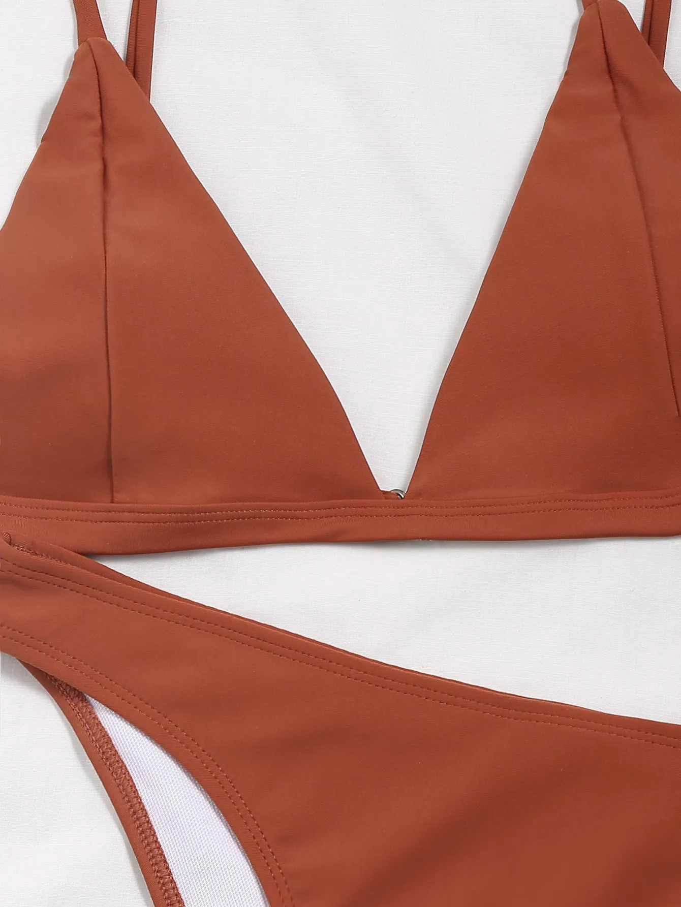 Minimal Triangle Bralette Cheeky Bikini Set