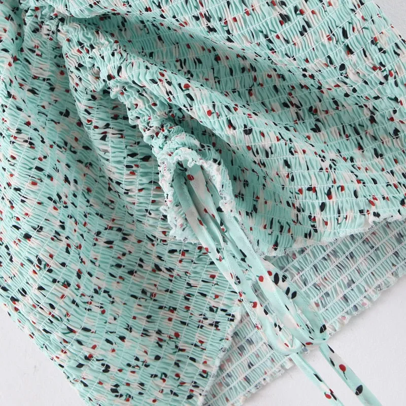 Mint Chip - Adjustable Rouched Dress
