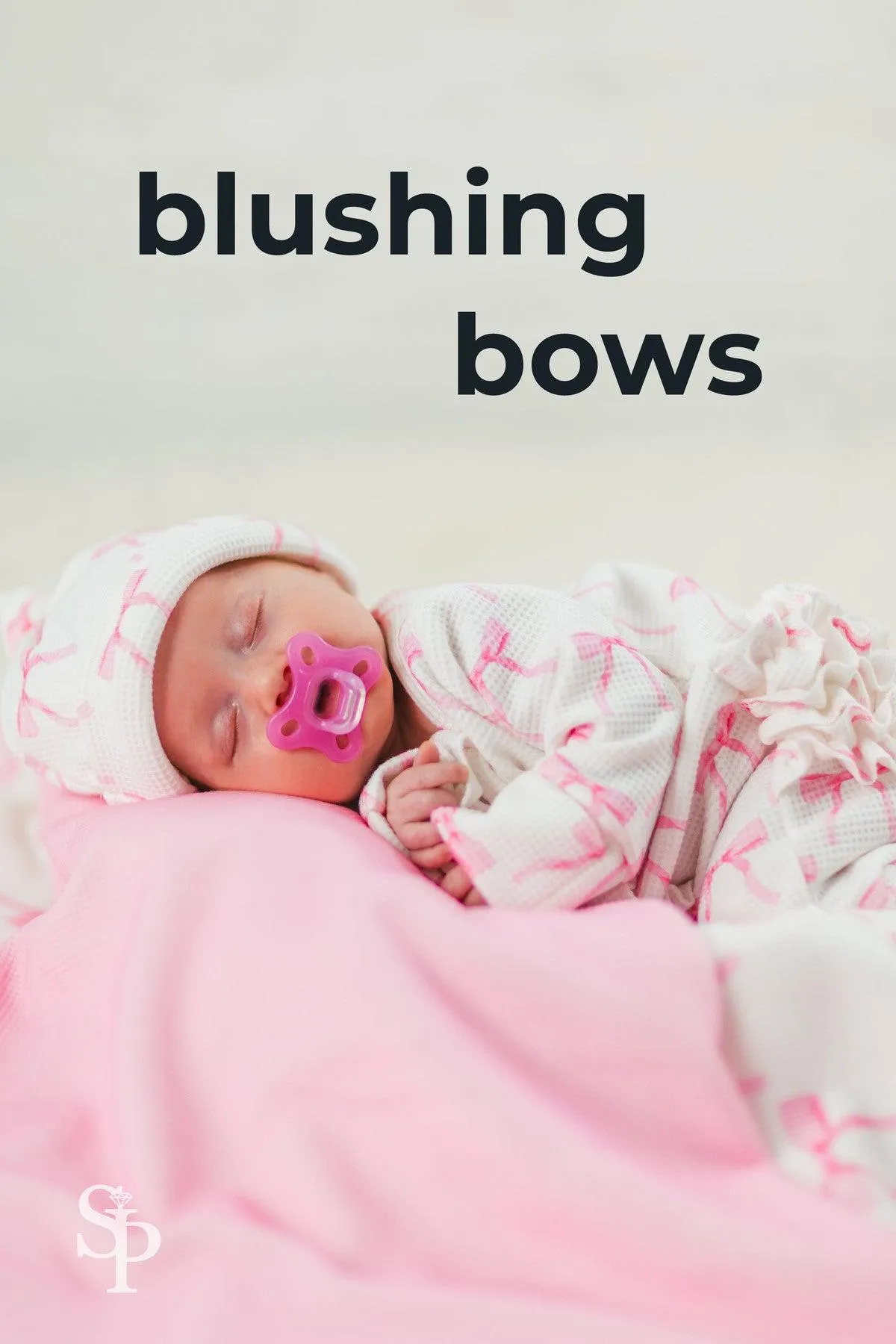 Mom & Me - Blushing Bows Waffle Knit Pajamas