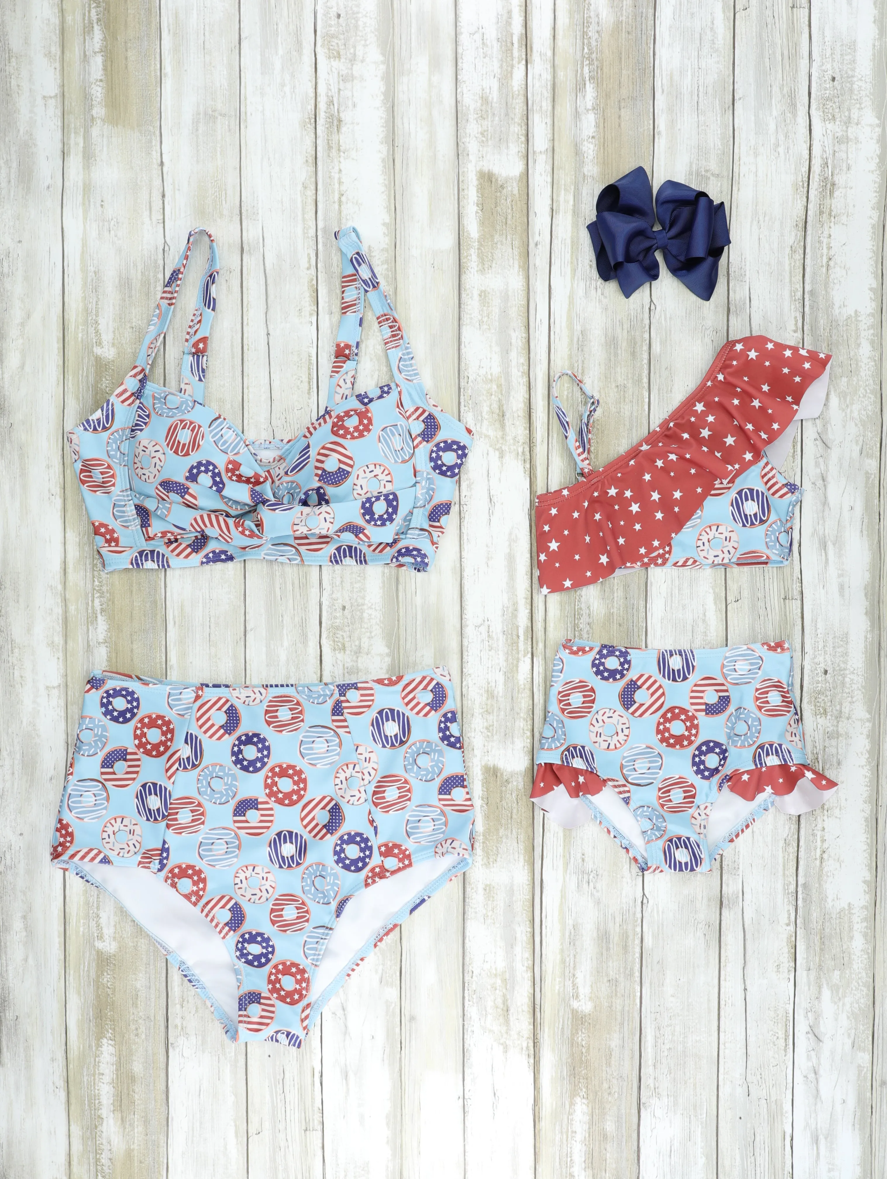 Mom & Me Stars & Stripes Donut Swimsuit