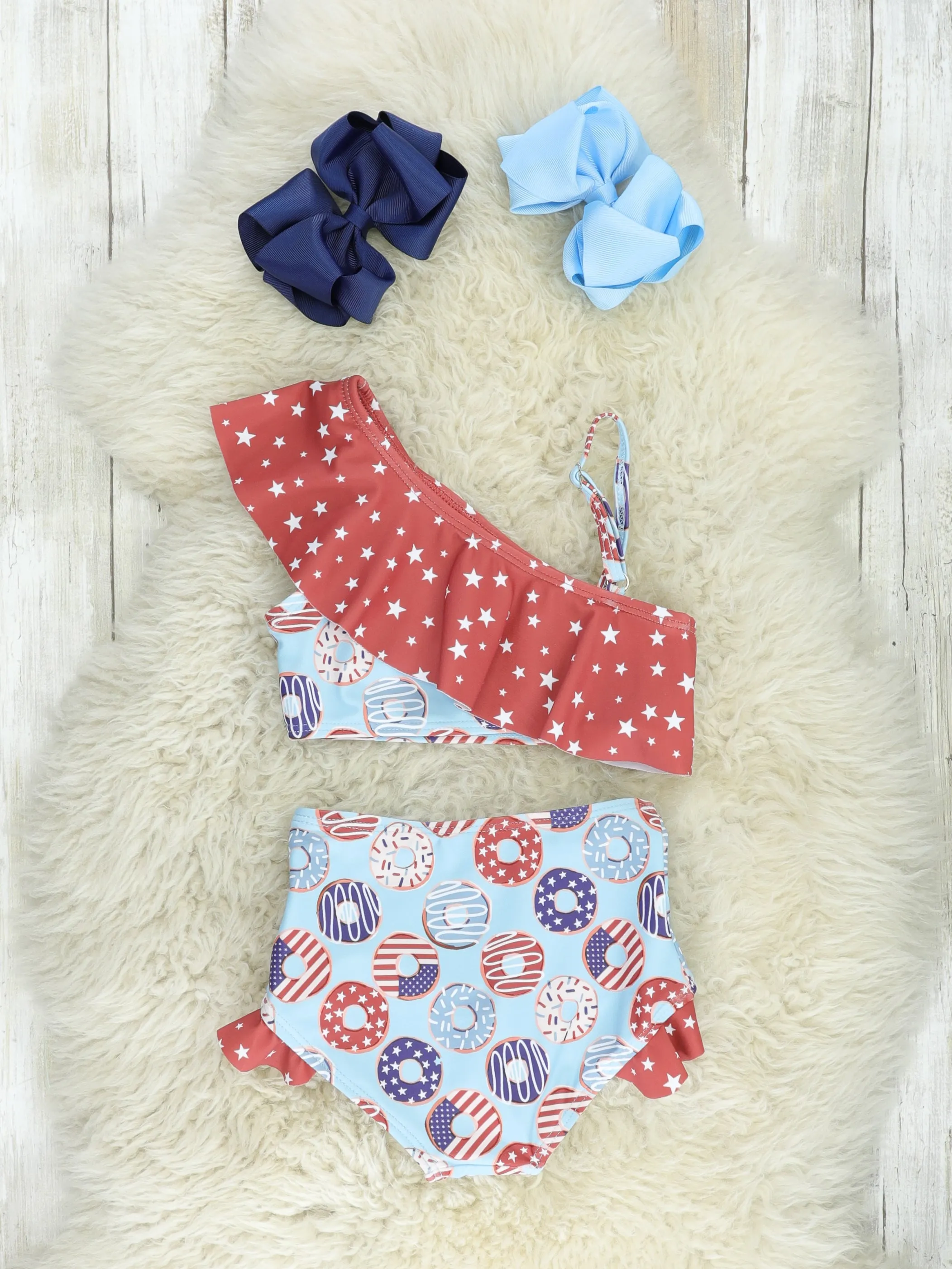 Mom & Me Stars & Stripes Donut Swimsuit