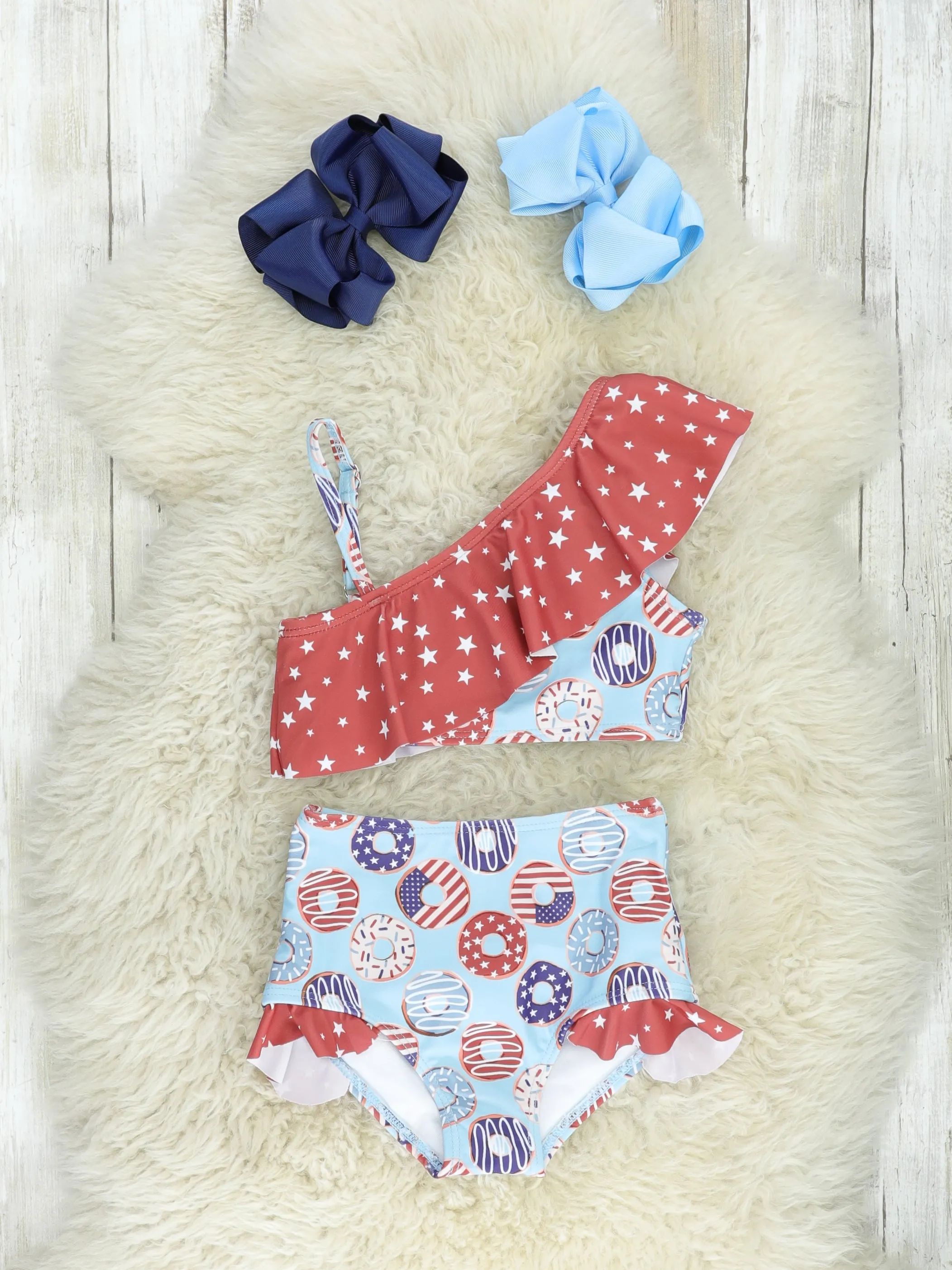 Mom & Me Stars & Stripes Donut Swimsuit