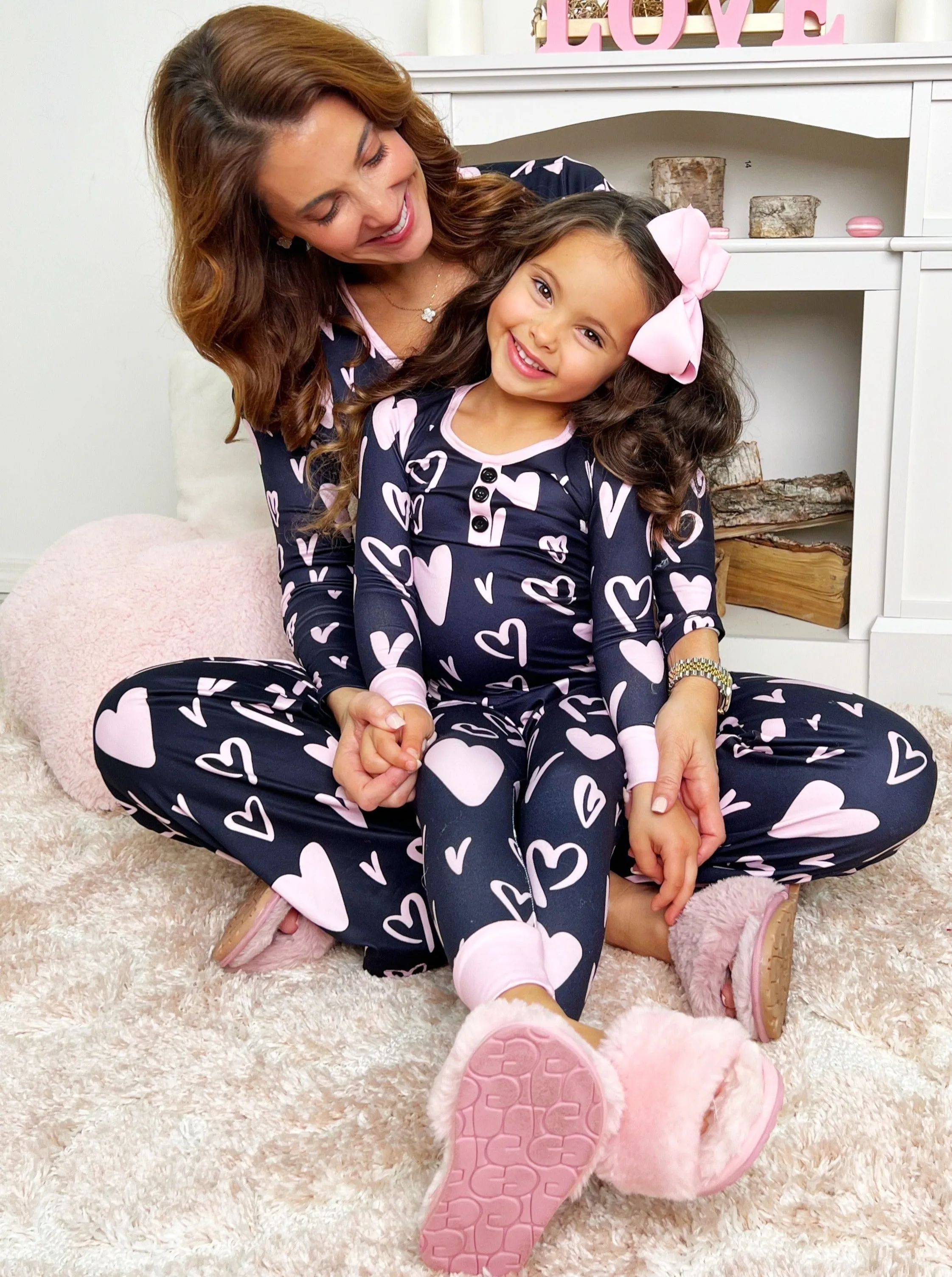Mommy and Me Love You More Pajama Set