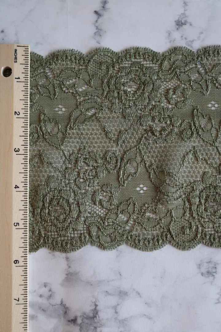 Moss 5.5" Wide Stretch Lace