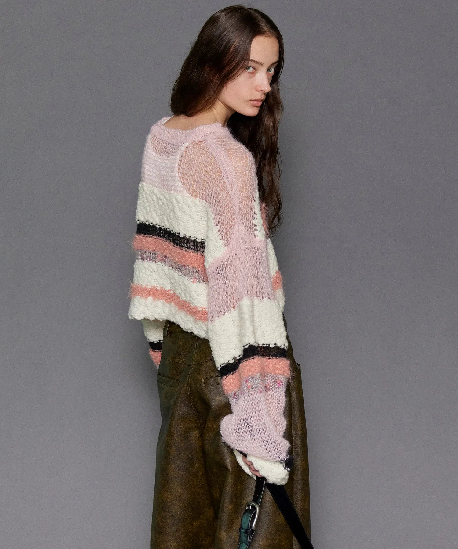 Multi Border Knit Tops