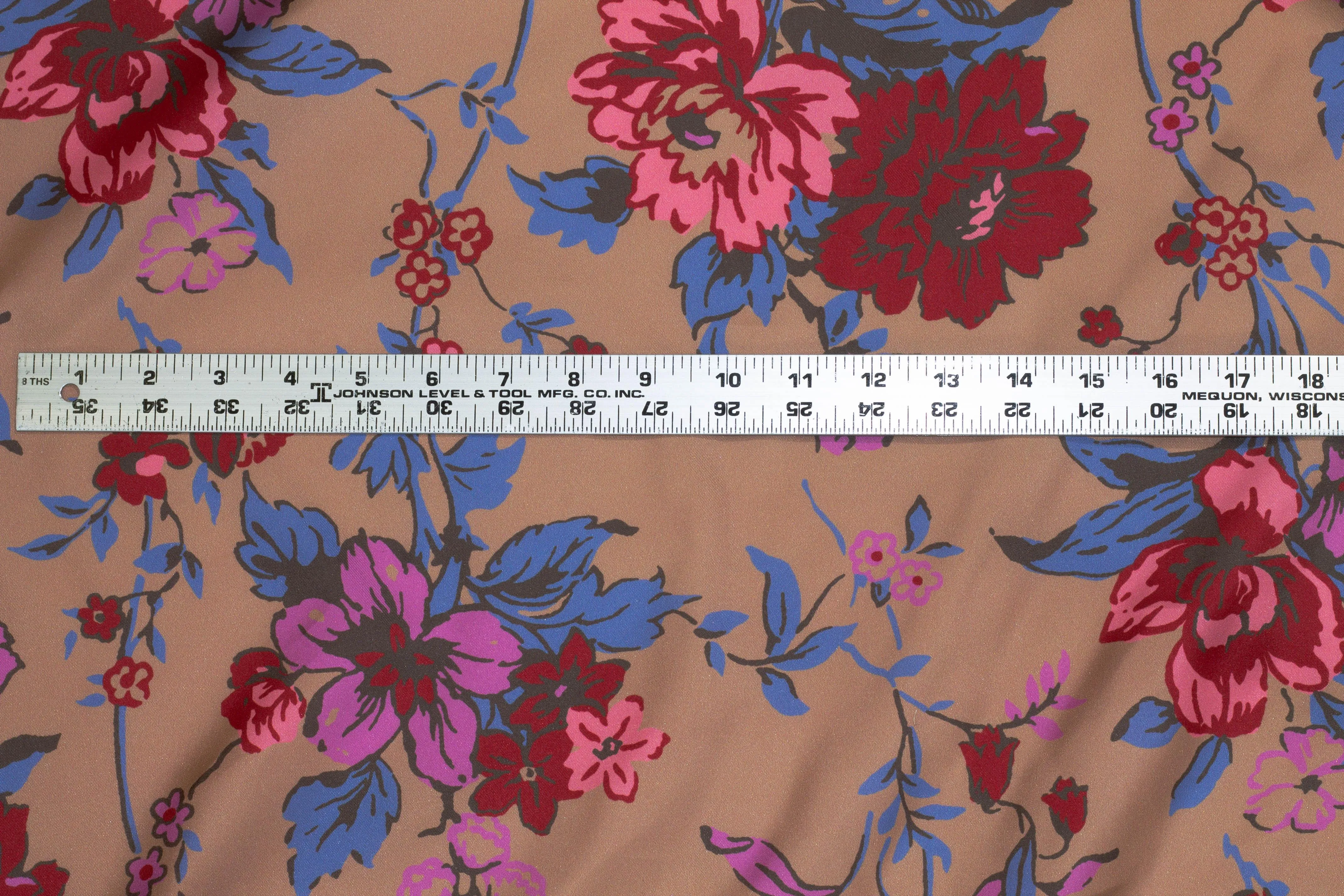 Multicolor Floral Silk Charmeuse
