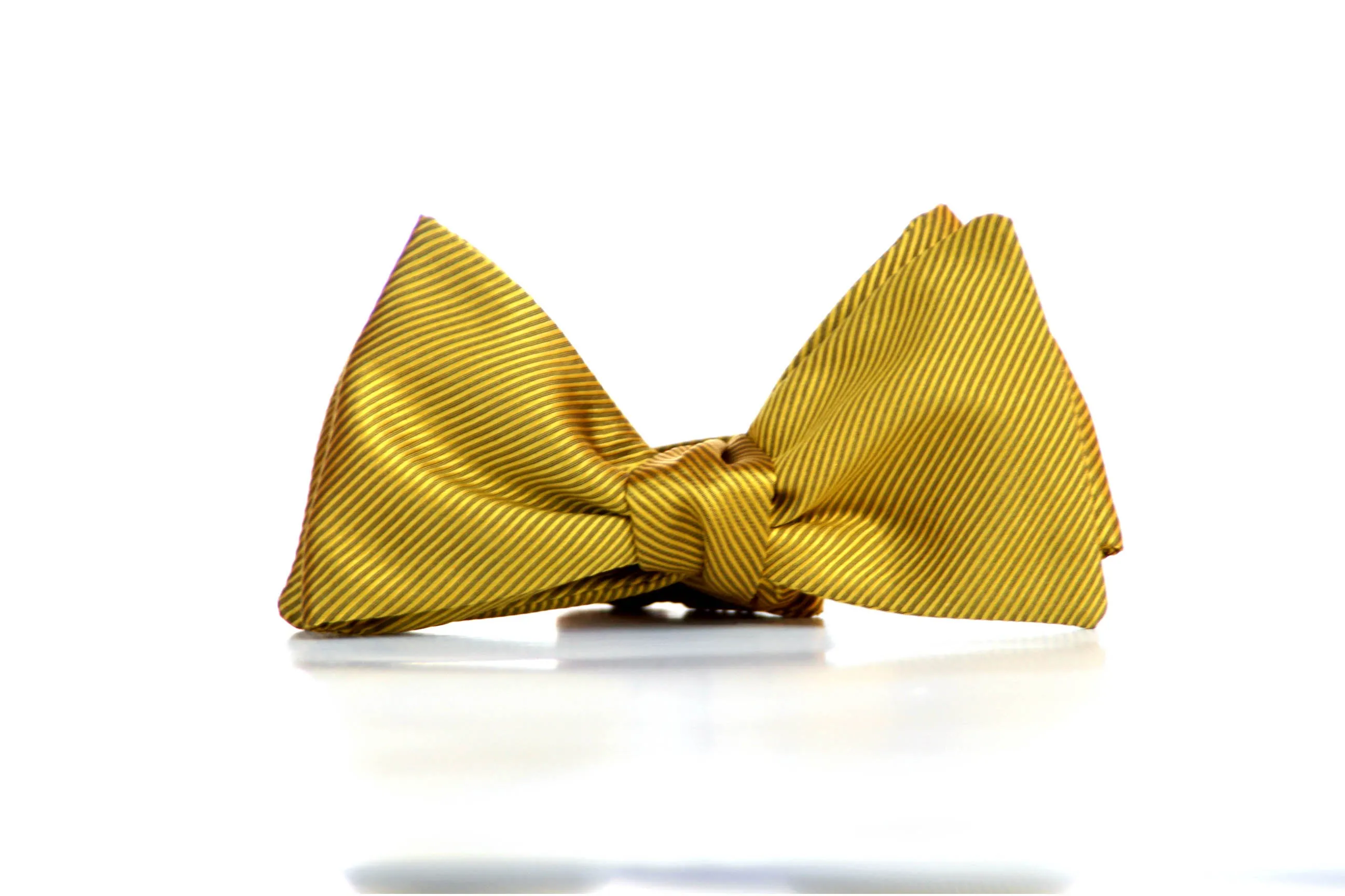 Mustard Solid Self-Tied Bow Tie