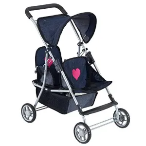 My First Doll Heart Design Twin Stroller
