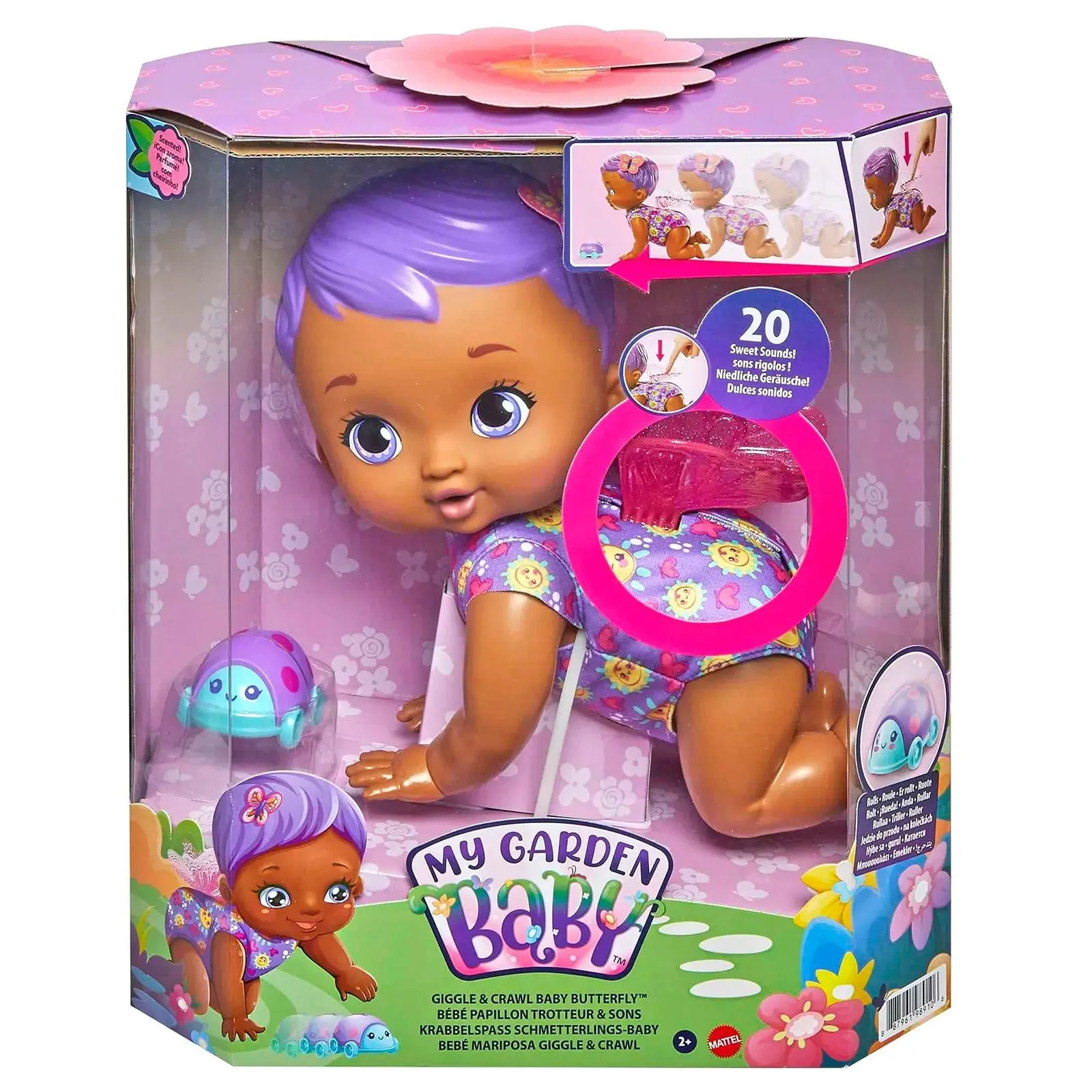 My Garden Baby Giggle & Crawl Butterfly Interactive Doll 30cm