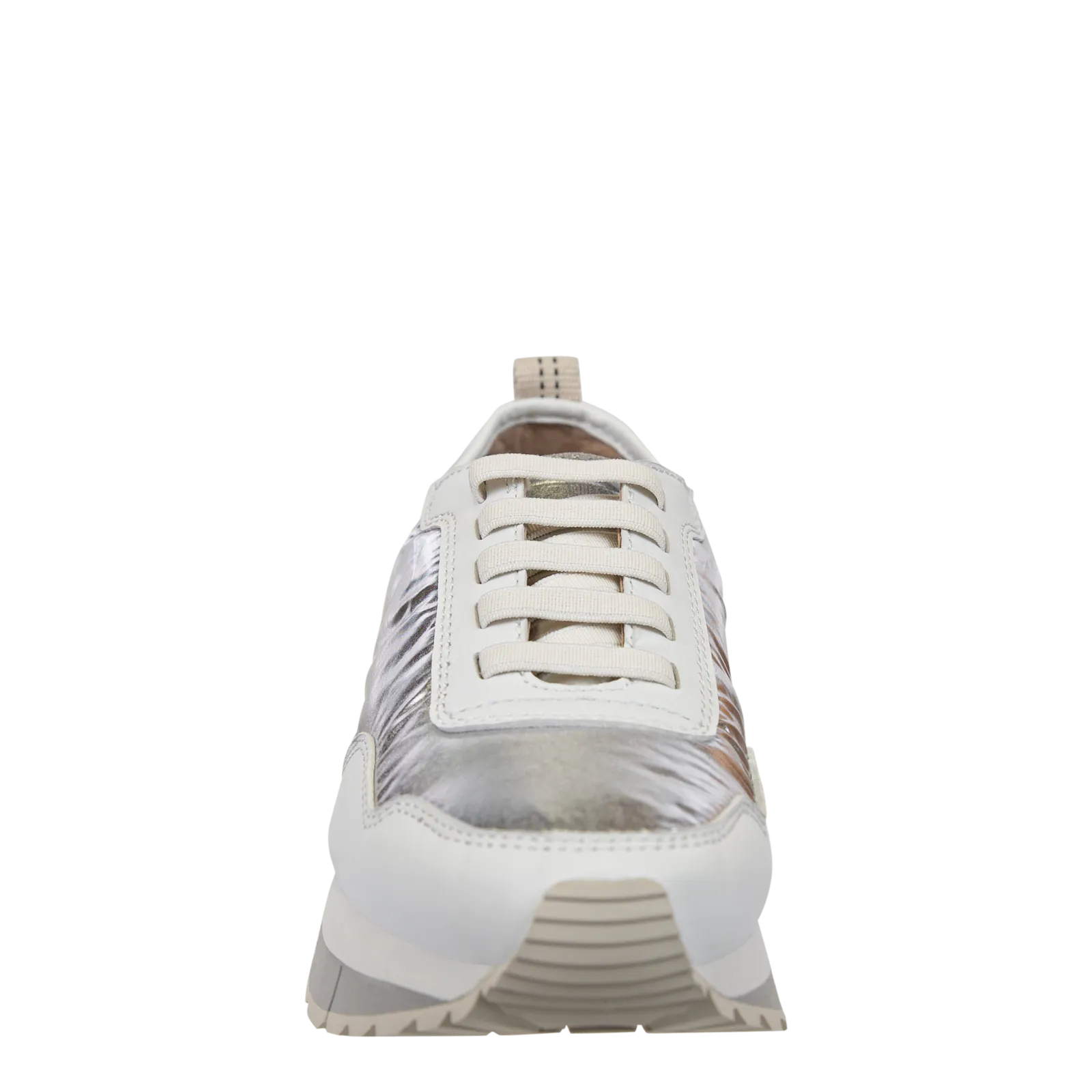 NAKED FEET - KINETIC in SILVER Platform Sneakers