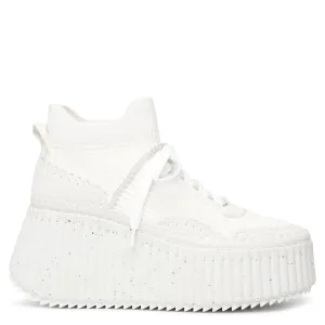 Nama platform white mesh sneakers