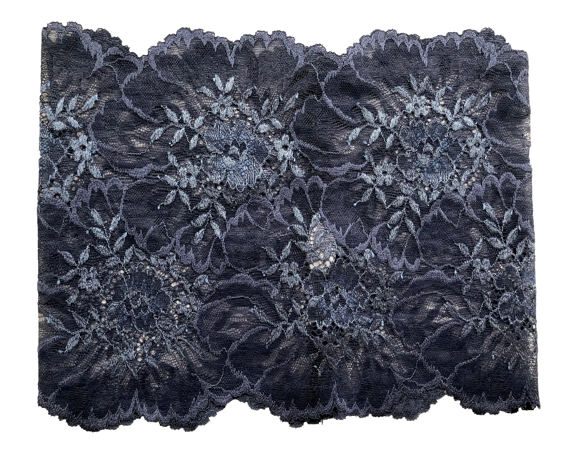 Navy blue floral lace headband