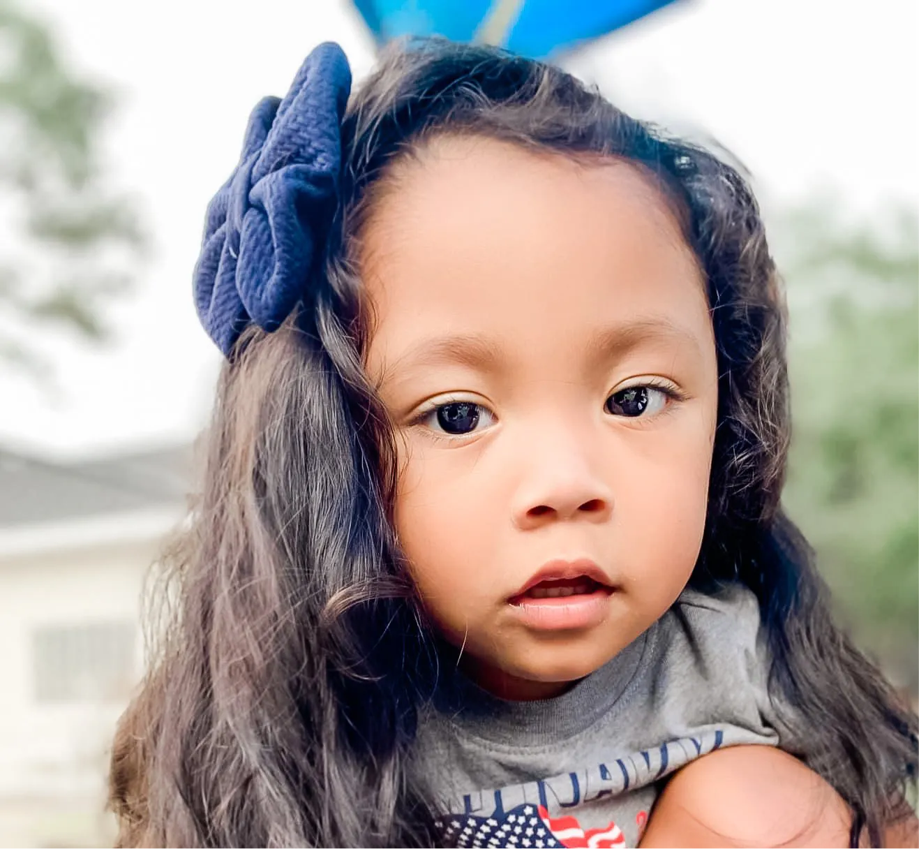 Navy Blue Liverpool Fabric Bow Headband | Hair Clip