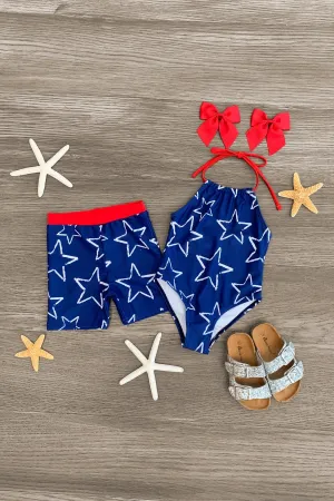 Navy Star Swimsuit - Boy & Girl!