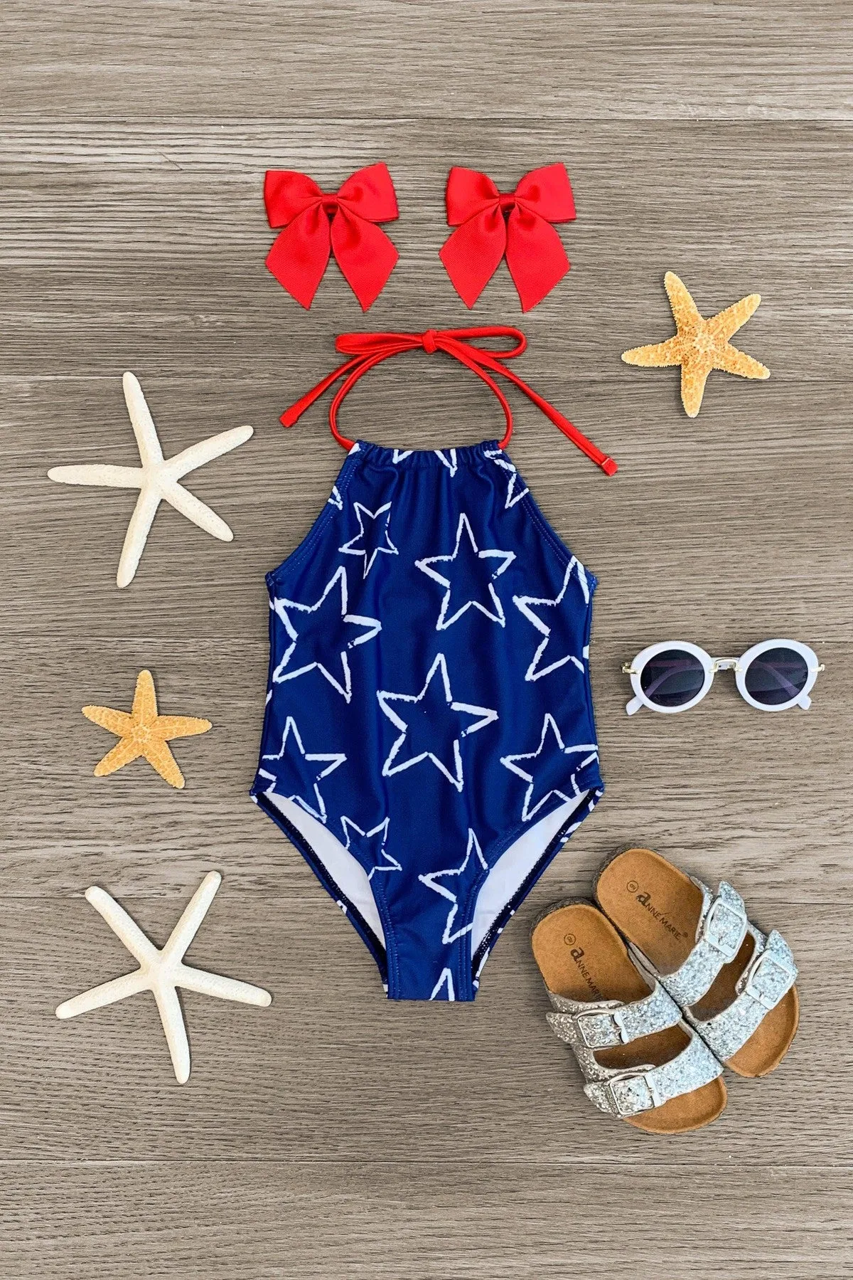 Navy Star Swimsuit - Boy & Girl!