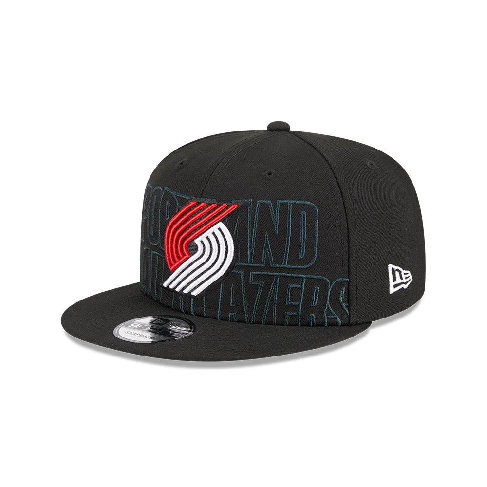 NBA PORTLAND TRAIL BLAZERS AUTHENTICS ON-STAGE 2023 DRAFT BLACK 9FIFTY CAP