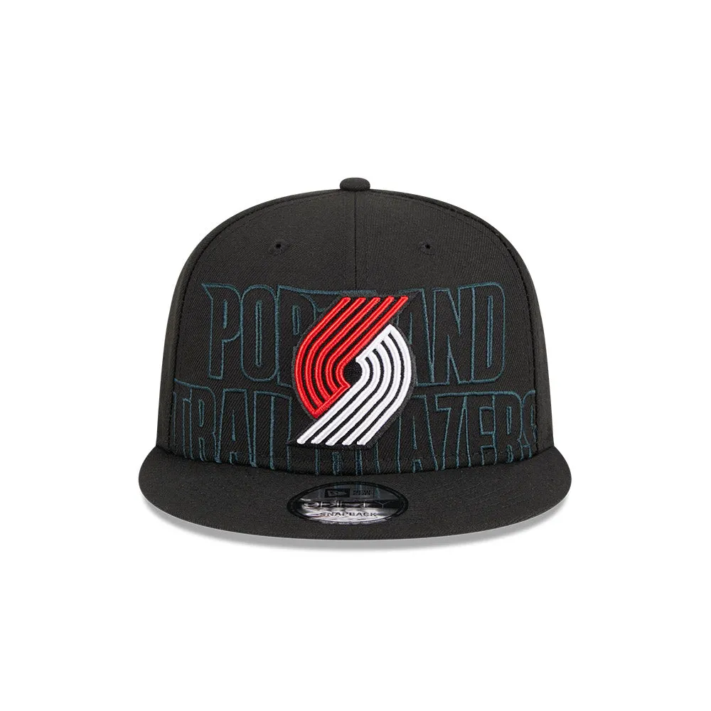 NBA PORTLAND TRAIL BLAZERS AUTHENTICS ON-STAGE 2023 DRAFT BLACK 9FIFTY CAP