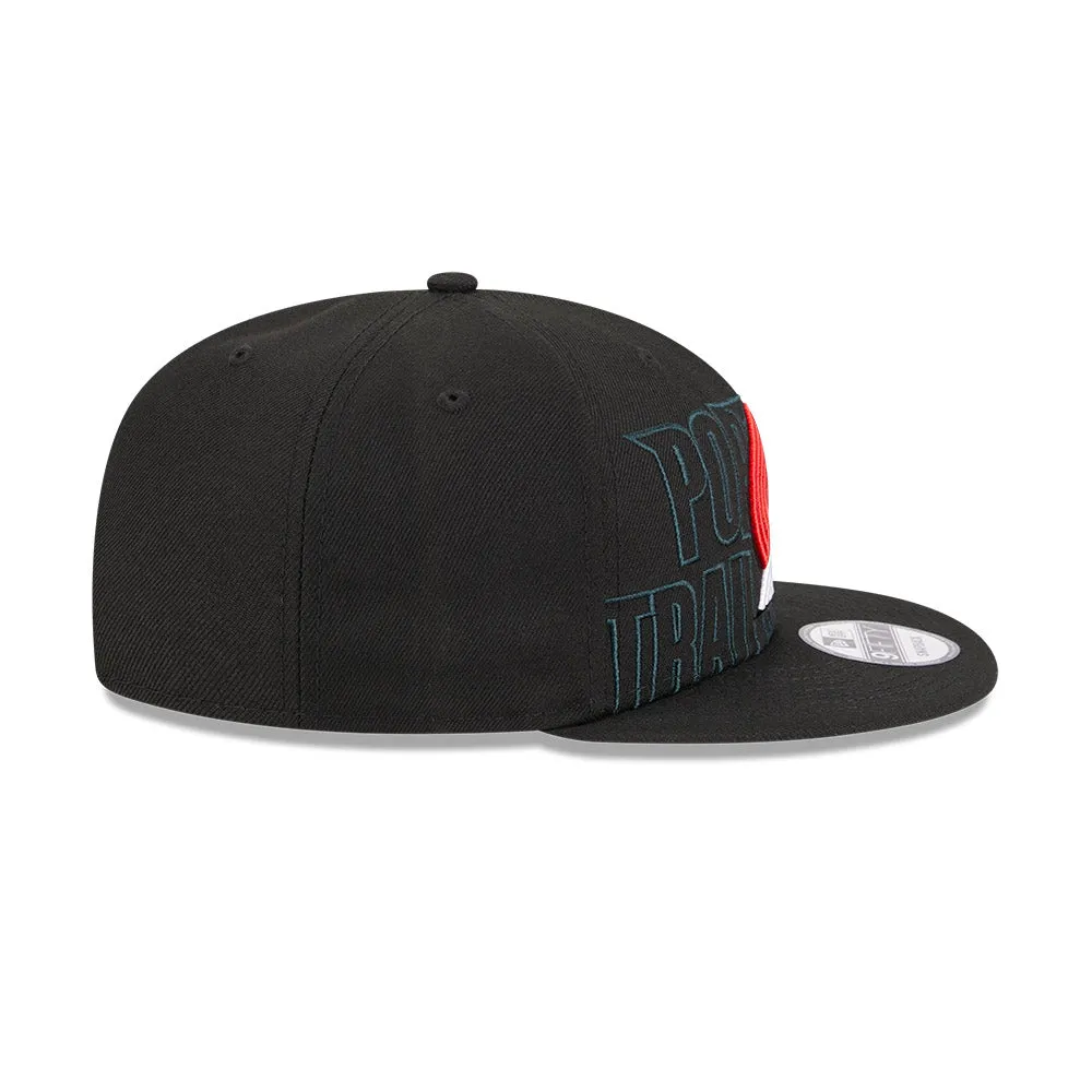 NBA PORTLAND TRAIL BLAZERS AUTHENTICS ON-STAGE 2023 DRAFT BLACK 9FIFTY CAP