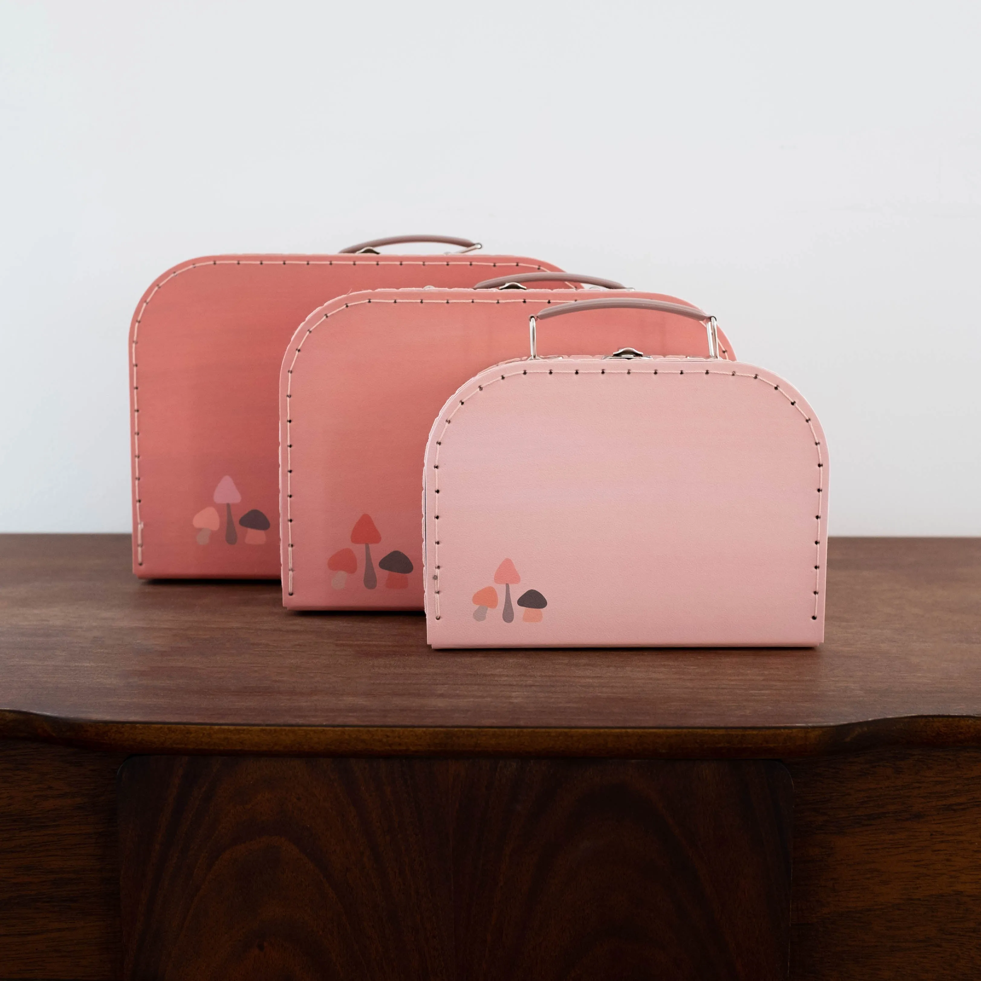 NEW French Mushroom Suitcase Set- 3 pcs.