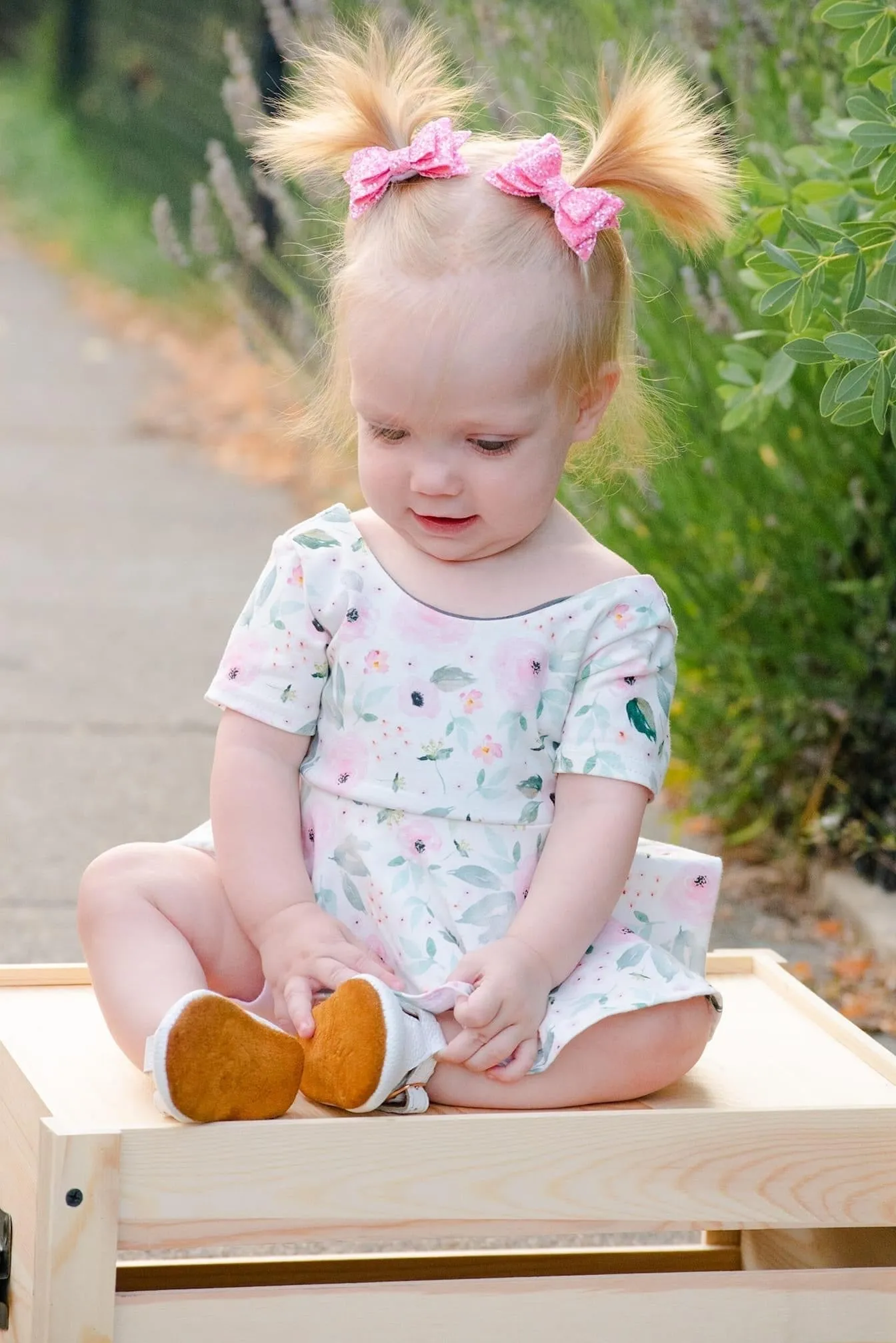 Newborn Cow Mini Stacked Bow Headband | Hair Clip