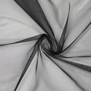 Obyn Black Polyester Tulle Stretch