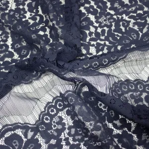 Olan Blue Floral PolyCotton Lace