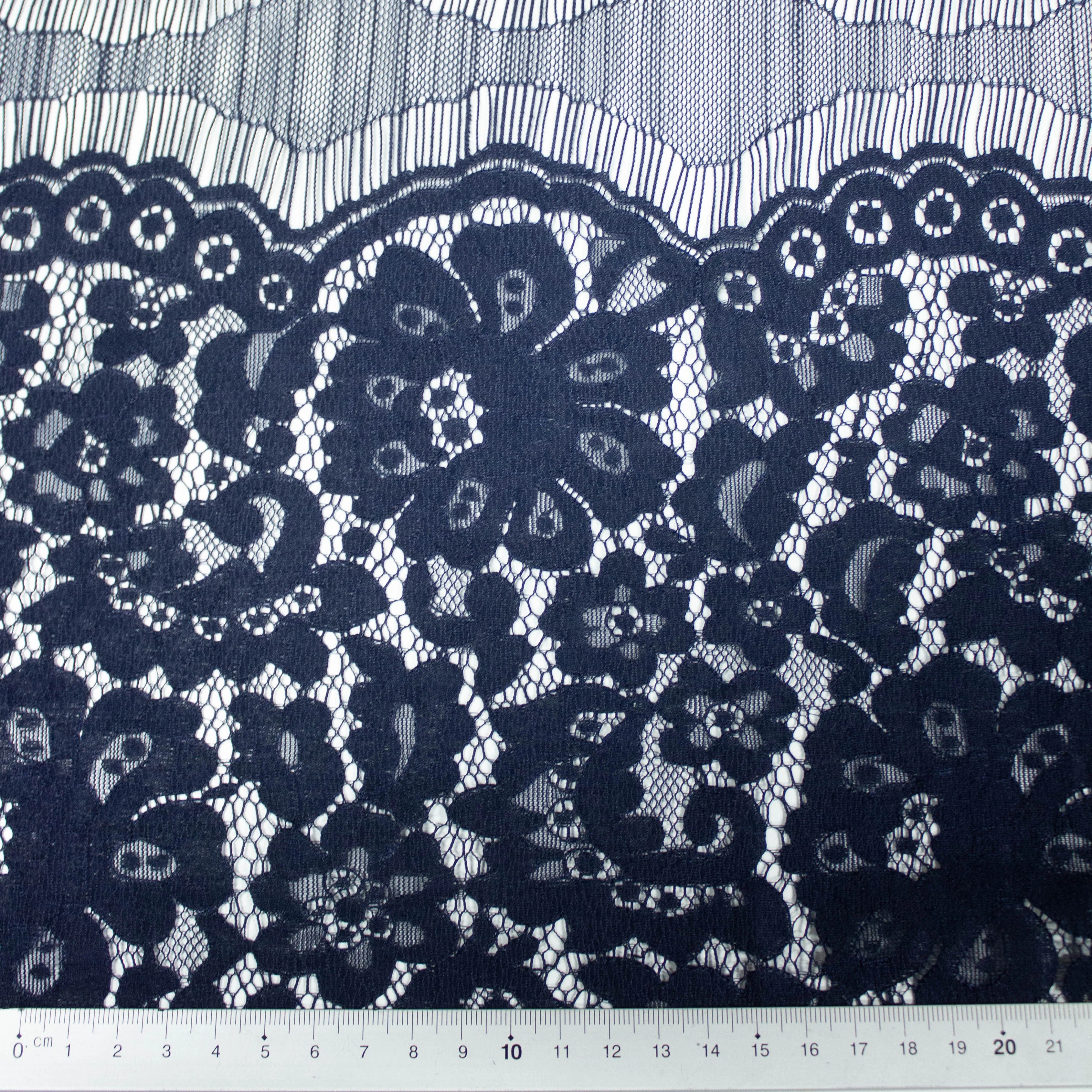 Olan Blue Floral PolyCotton Lace