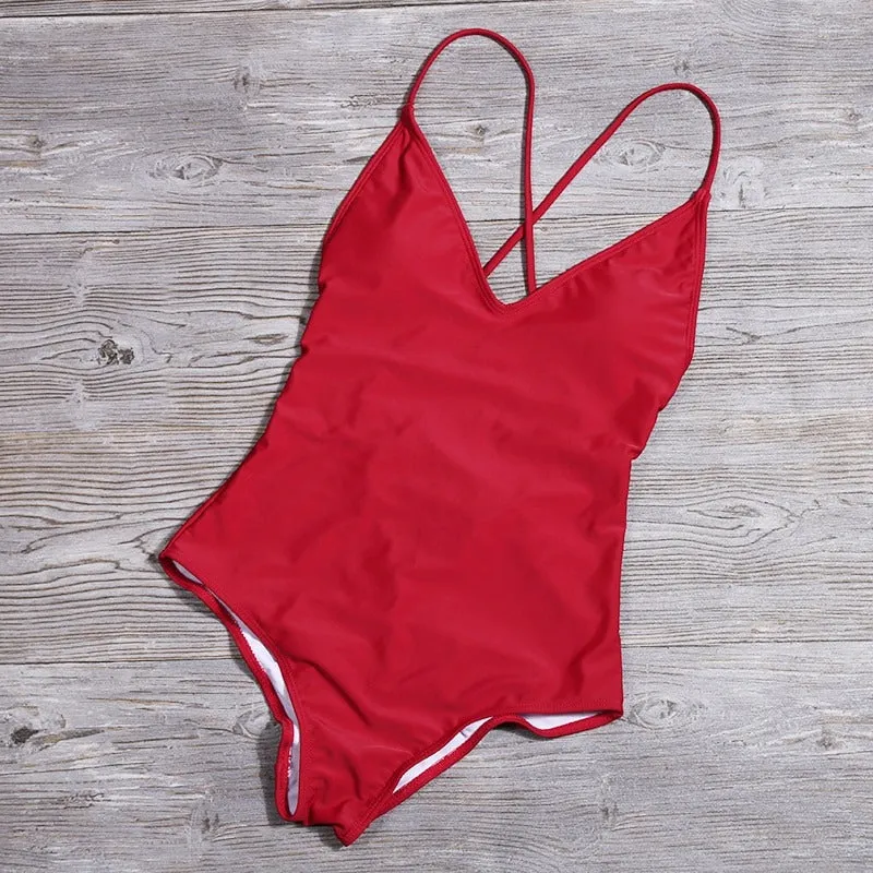 One Piece Backless Swimsuit for women