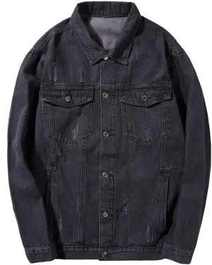 Only Faith Men's Trucker Cowboy Long Sleeve Denim Jackets Casual Jeans Coat