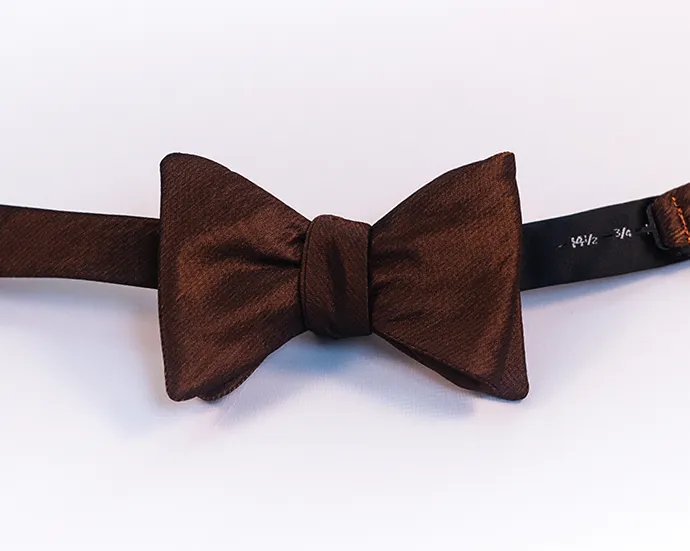 Orange & Black Iridescent Solid Polyester Bow Tie-Butterfly