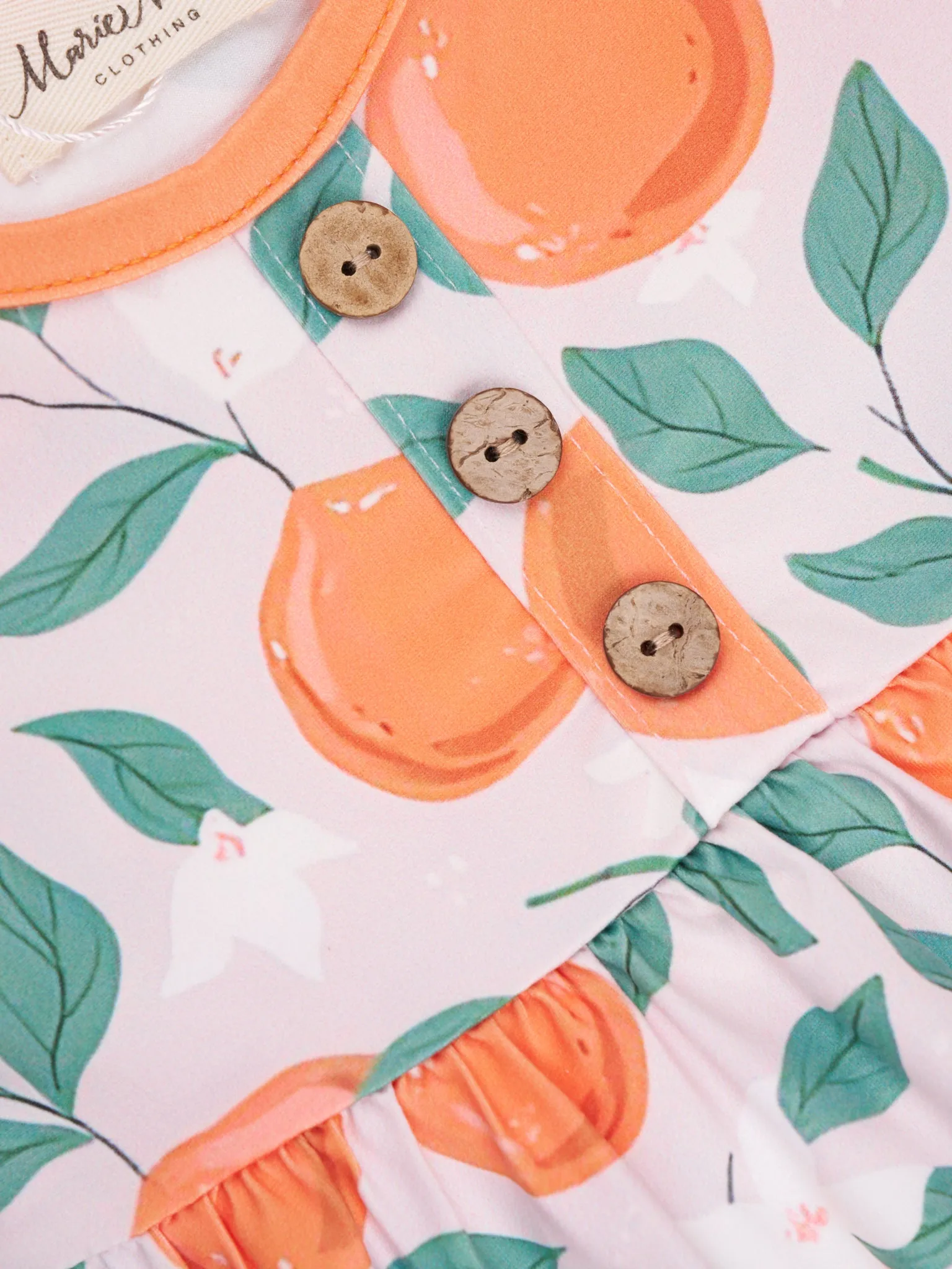 Oranges & Floral Ruffle Outfit