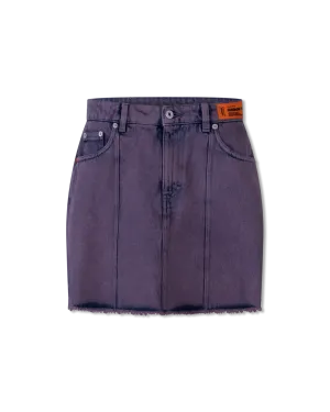 Overdyed Denim Mini Skirt