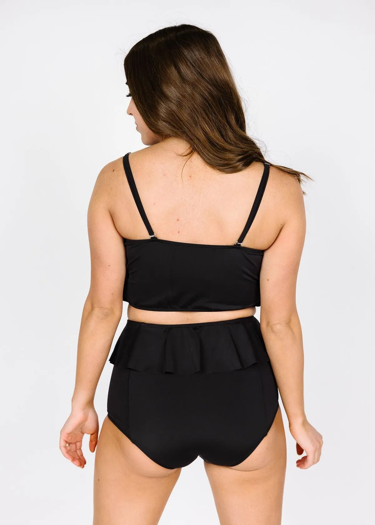 Oversized Ruffle Top | Black
