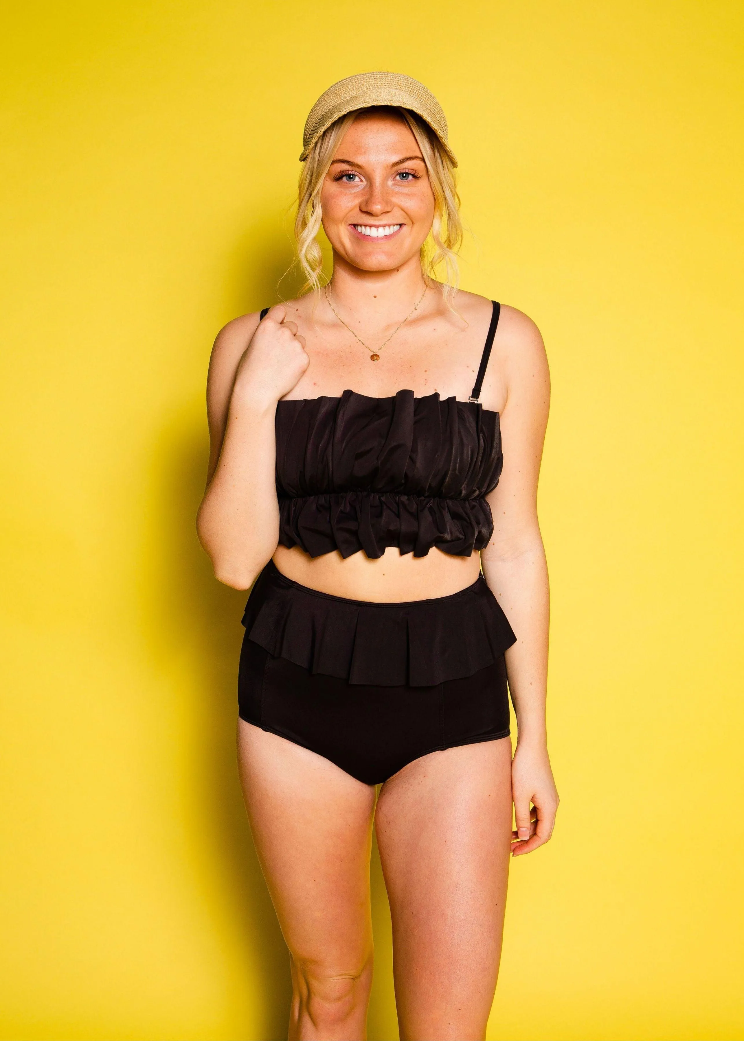 Oversized Ruffle Top | Black
