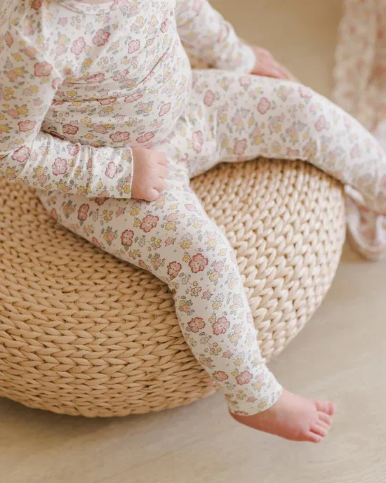 pajamas floral top l/s and leggings - bloom