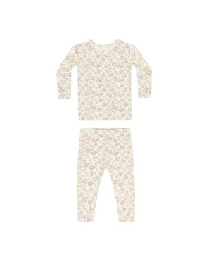 pajamas floral top l/s and leggings - bloom