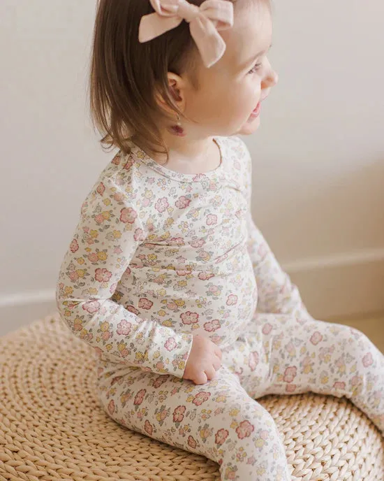 pajamas floral top l/s and leggings - bloom