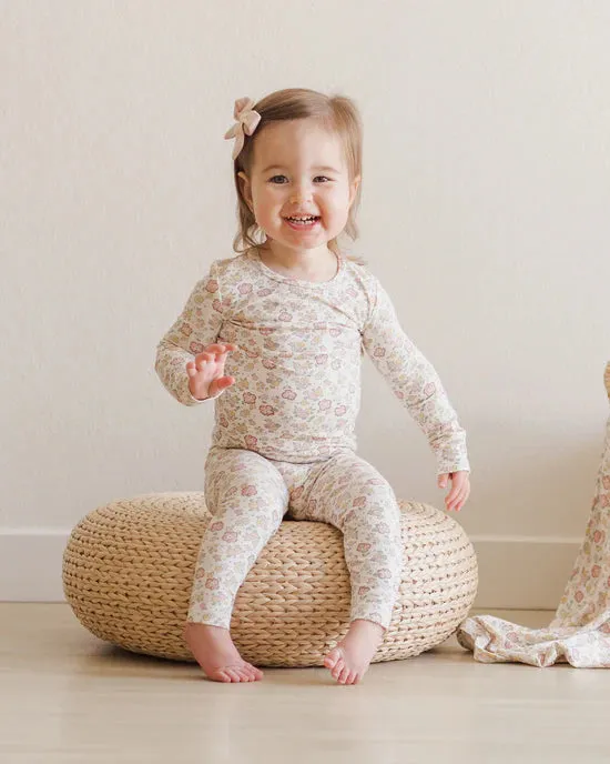pajamas floral top l/s and leggings - bloom