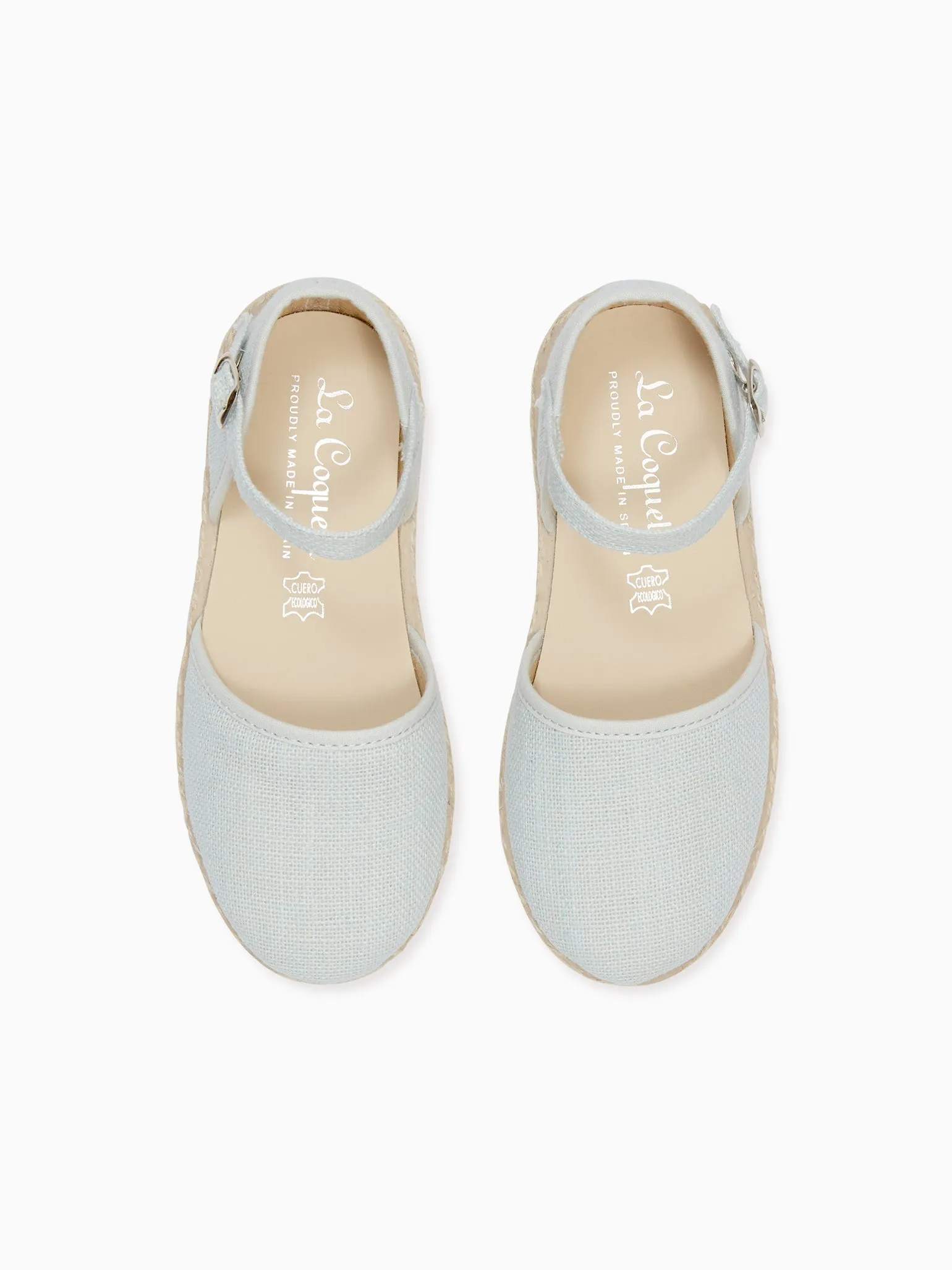 Pale Blue Olivia Canvas Girl Espadrille