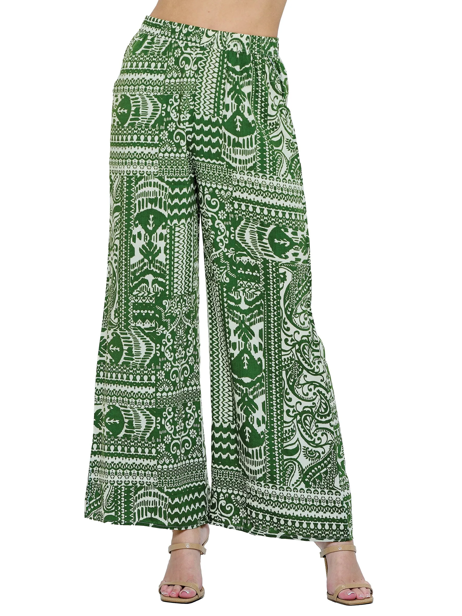 Pants Wide Leg Paisley Print