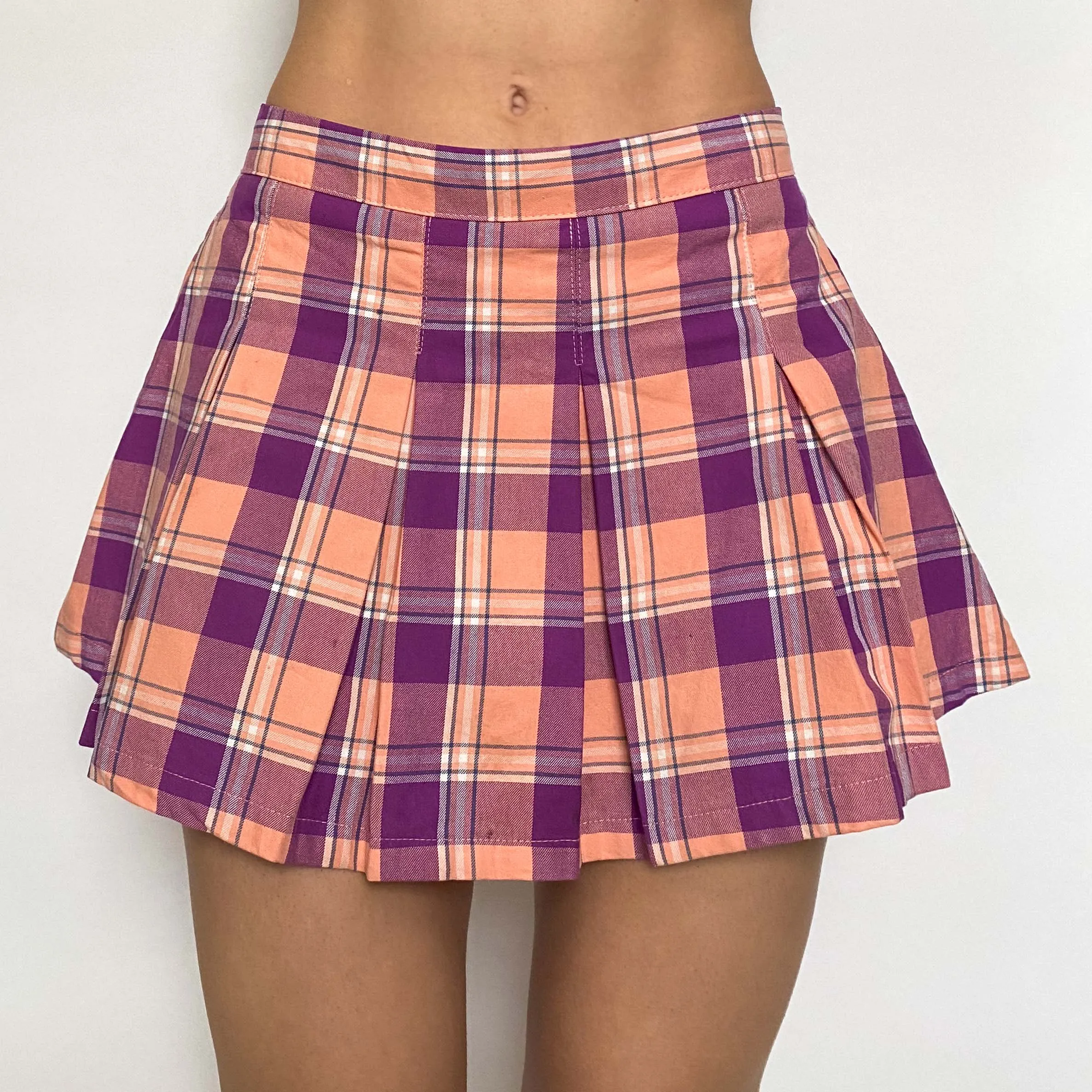 peachy pleated mini skort - xs/s