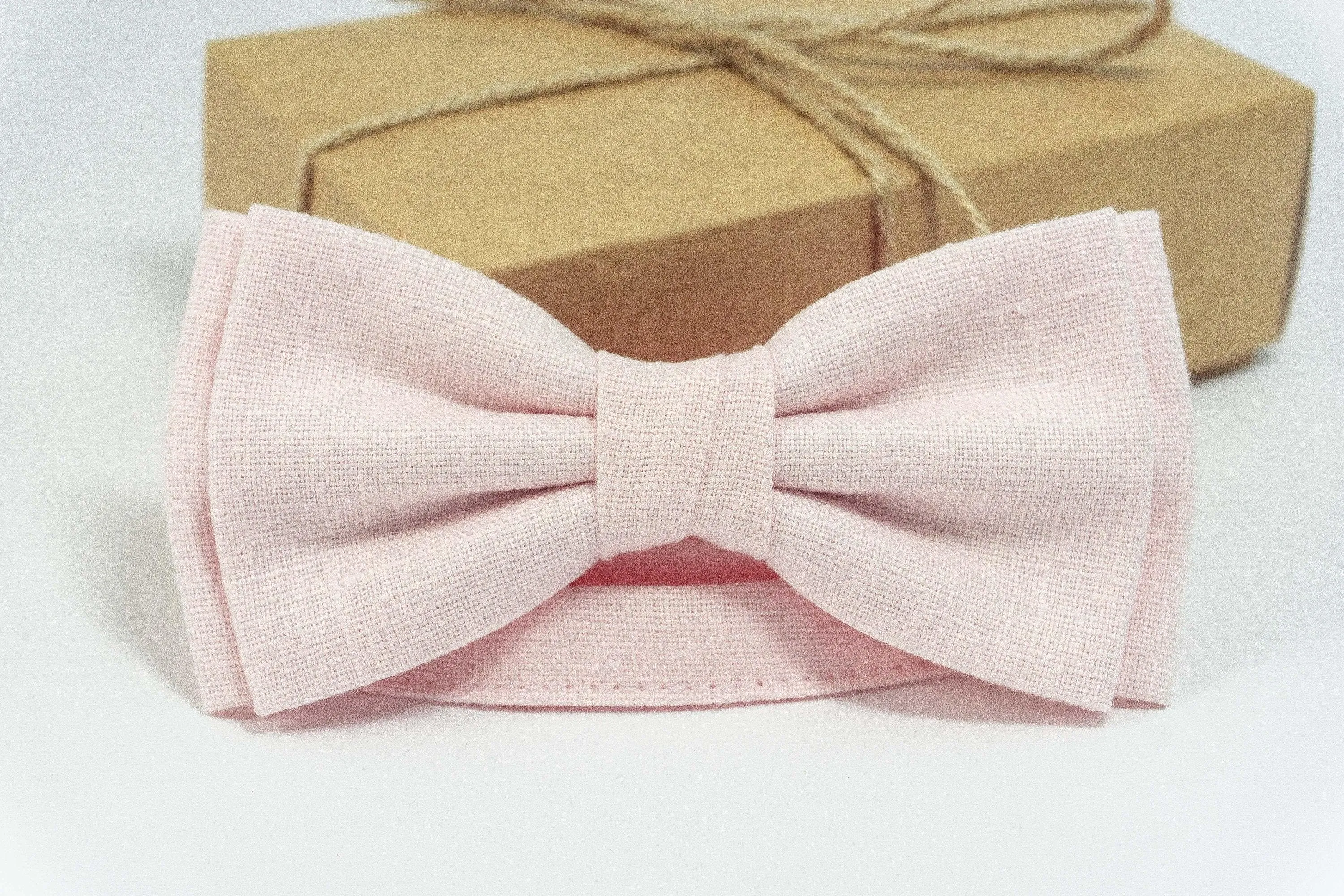 Petal Pink bow tie | Blush Pink wedding bow tie
