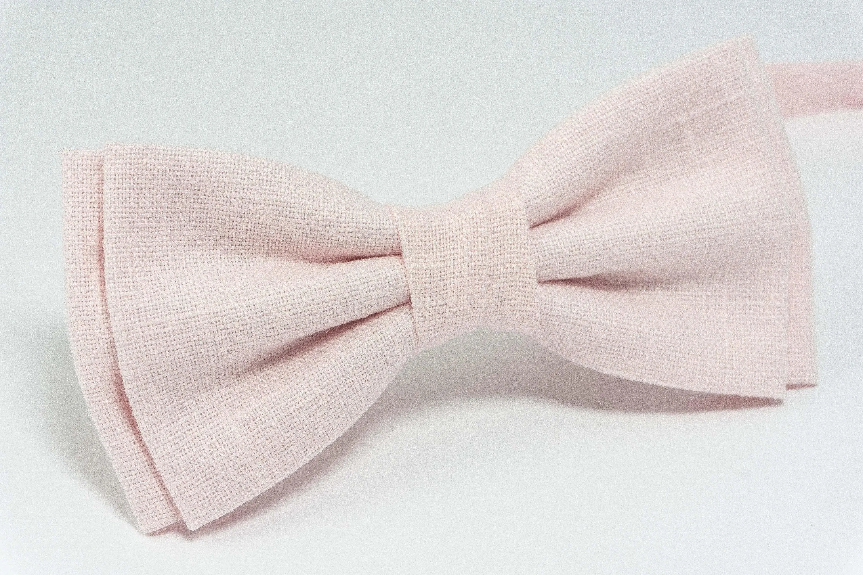 Petal Pink bow tie | Blush Pink wedding bow tie