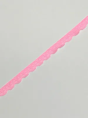 Pink 5/8" Wide Stretch Lace