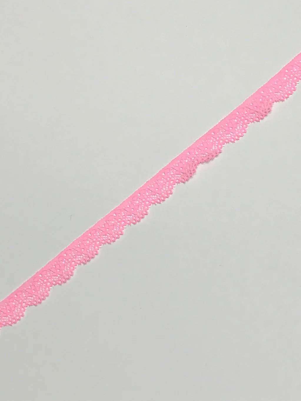 Pink 5/8" Wide Stretch Lace