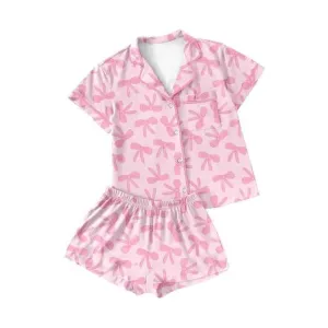 Pink Bow Pajamas - Mommy and Me