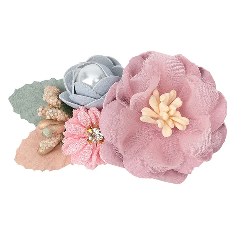 Pink Floral Baby Girl Hair Clips
