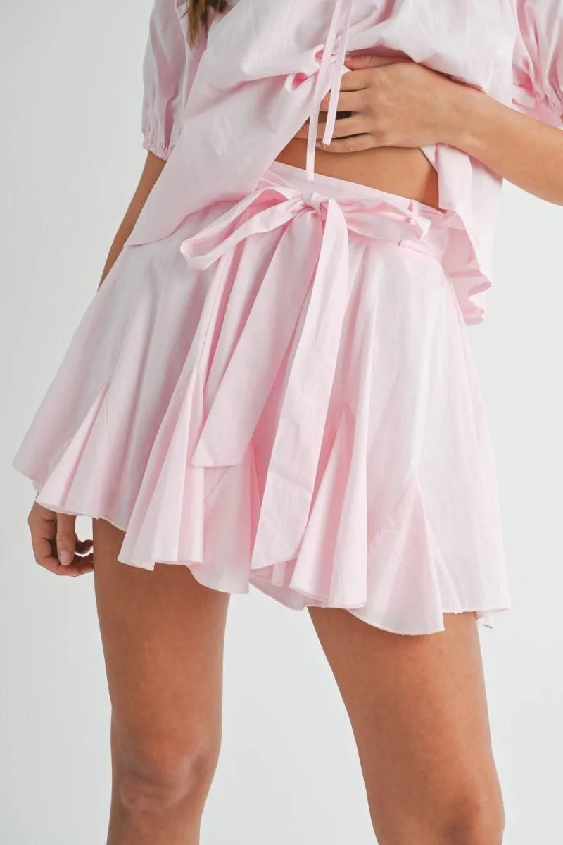 Pink Top and Skirt Set