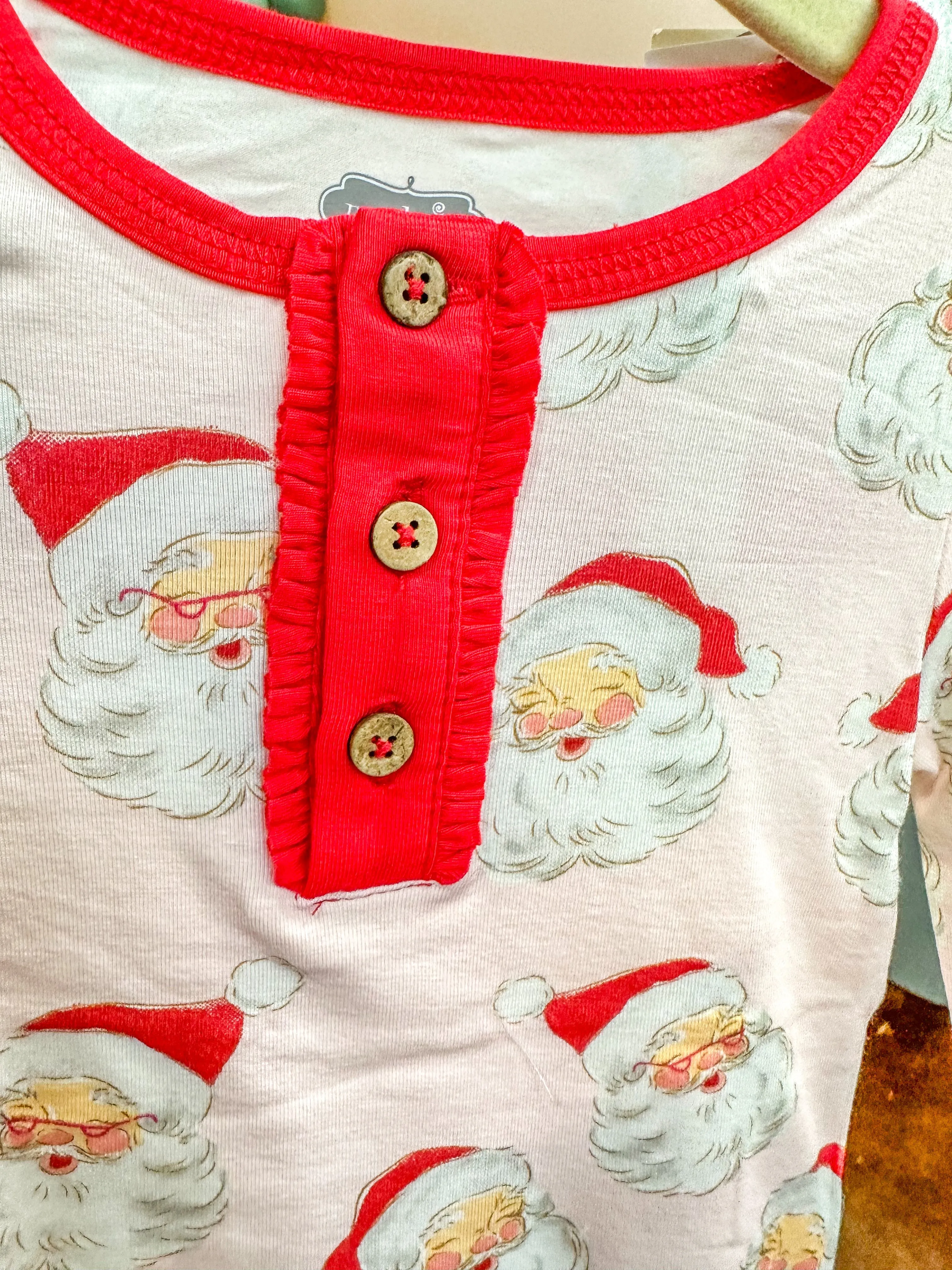 Pink Vintage Santa Pajama Set